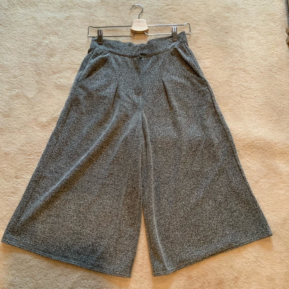 Native Youth Heather Gray Culottes Wide Leg Pants
